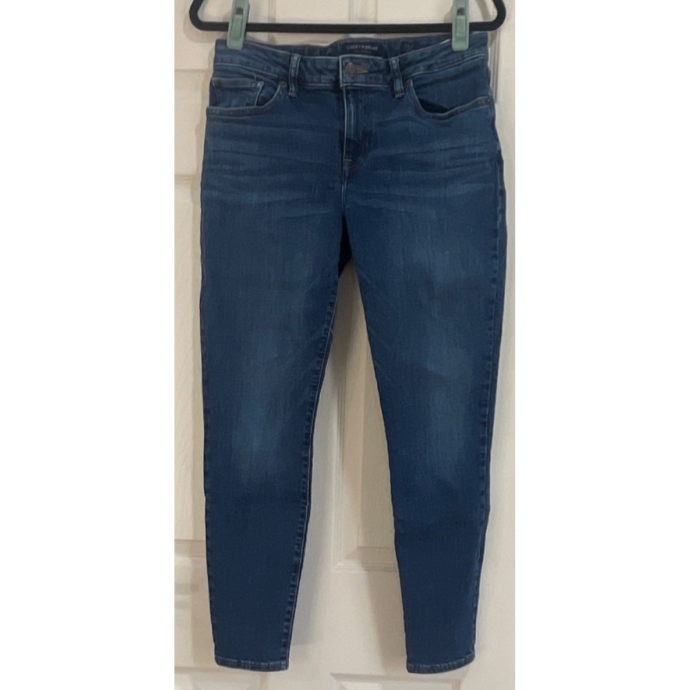 Lucky Brand Lolita Skinny Jeans Blue Medium Wash Denim Stretch Low Rise Women 12